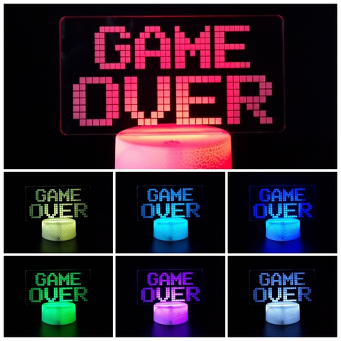 Luminária Led 3D | Game Over - loja online