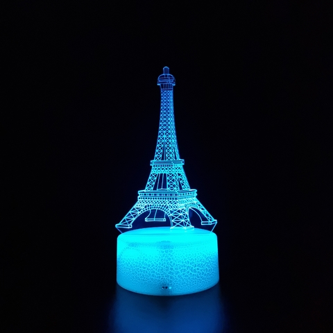 Luminária De Mesa Led 3D | Torre Eiffel