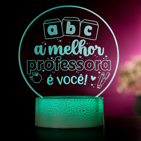 Luminária Led - ABC, a melhor professore é você - loja online