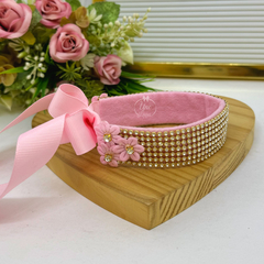 Porta Coque Strass Rosa/Dourado - comprar online