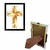 Porta Retrato Religioso Santa Cruz em Dourado FR146 - comprar online