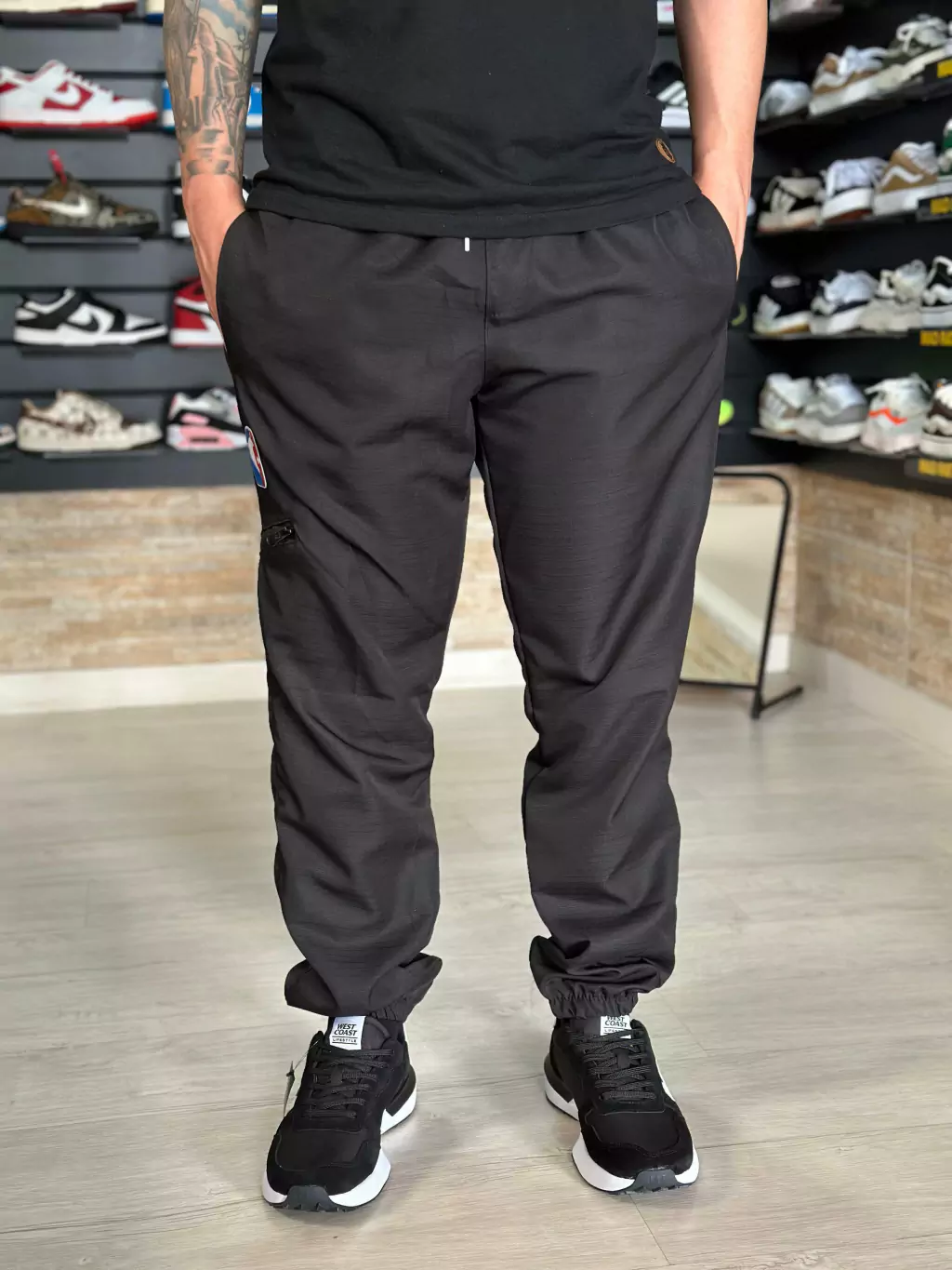 Calça Sintetica Preto NBA