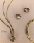 Brinco Pequeno Cristal circular transparente ouro velho | Claudia Arbex - comprar online