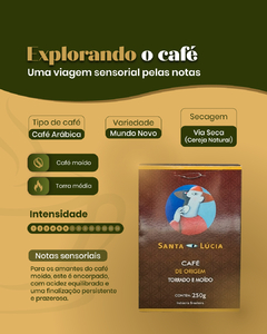 Café Santa Lúcia Torrado e Moído Gourmet 250g - comprar online