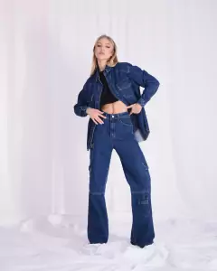 Calça Jeans Cargo Multibolsos - comprar online