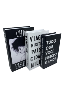 Kit 3 Livros Caixa - Chic - comprar online