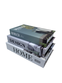 Kit 3 Livros Caixa - Home Design