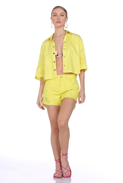 Shorts Sarja Comfort Amarelo Ouro - comprar online