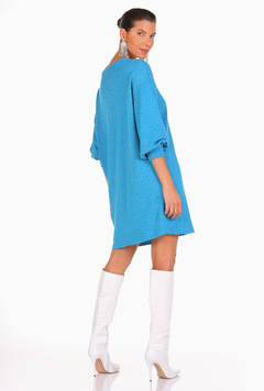 Vestido Curto Tricot Azul Metaverse - comprar online