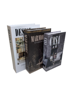Kit 3 Livros Caixa - Design Rústico - comprar online