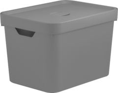 Caixa Organizadora Cube M 18 litros Com Tampa - Preta