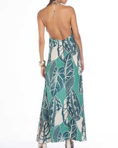 Vestido Longo Fluido Estampa Sombra Fresca - comprar online