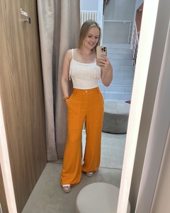Calça Pantalona Laranja Pumpkin - comprar online