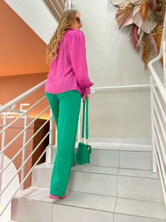 Calça Pantalona Isis Verde Bandeira - Lavize