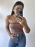 CROPPED FAIXA LISI MARROM - loja online