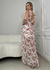 Vestido Longo Floral com Detalhes de Babado - comprar online