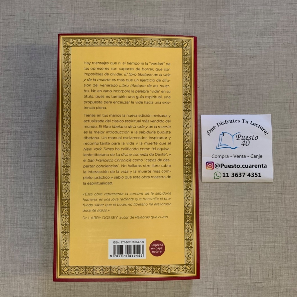 El libro tibetano de la vida y la muerte - Sogyal Rimpoche