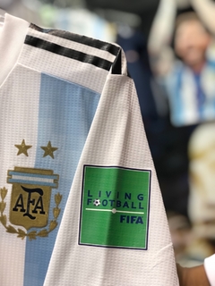 Camiseta Selección Argentina Titular 2018 + Nombre + Número + Parches - tienda online