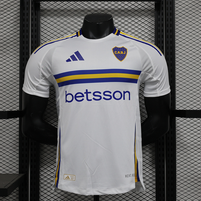 Camiseta Boca Juniors blanca alternativa 2024 modelo jugador