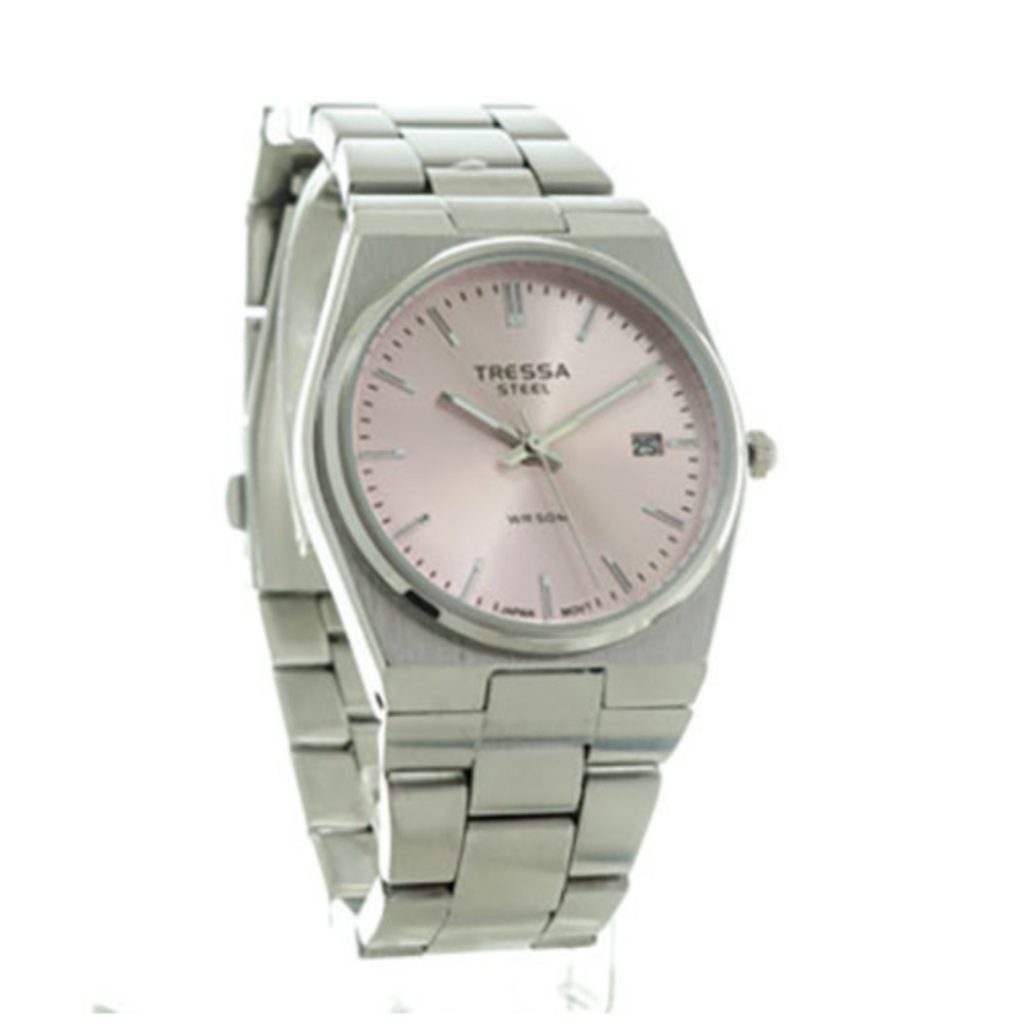 Reloj Mujer Tressa Analogico Acero Resistente Al Agua Wr50