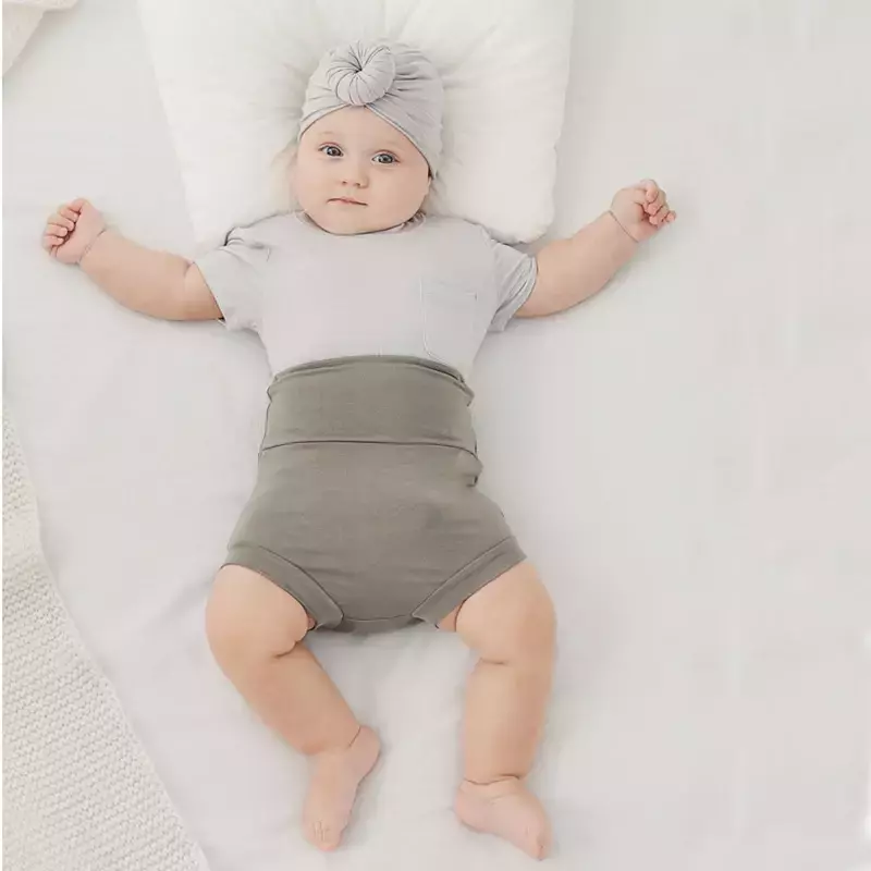 Shorts de fibra de bambu para bebe menino e menina 3 meses