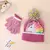 Conjunto De Luvas E Gorro De Cartoon Unicorn Para Inverno Meninas, 2-6 Anos