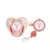 Chupeta Ouro Rosa Personalizada Letra + Clipe Premium Grátis + Tampa - BABY CLOSET