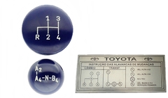 KIT DE BOLA CÂMBIO TOYOTA BANDEIRANTES 4 MARCHAS AZUL MARINHO MAIS PLAQUETA