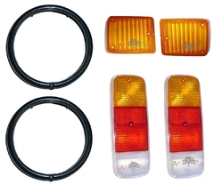 KIT DE AROS PRETOS E LENTES KOMBI ÂMBAR ÂMBAR (6 PEÇAS)