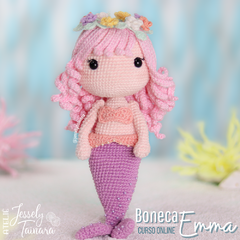 Curso Online - Boneca Emma - Ateliê Jessely Tainara | Receitas e Cursos Amigurumi