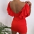 Vestido Crep Volados Rojo - tienda online