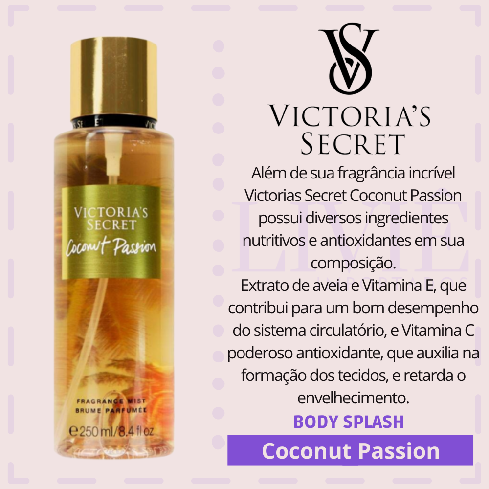 Victoria's Secret Coconut Passion Fragrance Mist Body Spray 8.4 oz