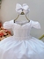 Vestido Infantil Branco C/ Cinto de Pérolas Daminhas Luxo - comprar online