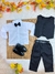 Conjunto Infantil Camisa Branca Calça Colete e Gravata Preto na internet