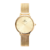 Relógio Feminino Avenue Full Gold Minimalista Dourado 32mm Aço Inoxidável banhado a titânio