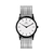 Relógio Feminino Minimalista Profile Rise Branco Pulseira de Aço Prata 40mm