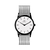 Relógio Masculino Minimalista Profile Rise Branco Pulseira de Aço Prata 40mm Aço Inoxidável banhado a titânio