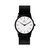 Relógio Feminino Minimalista Profile Branco Pulseira de Metal Preto 40 mm