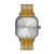 Relógio Minimalista Feminino Bays Unitone Pulseira Dourado 40mm Aço Inoxidável banhado a titânio