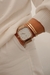Relógio Feminino Quadrado Charm Gold 40mm Aço Inoxidável banhado a titânio - comprar online