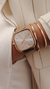 Relógio Feminino Quadrado Charm Duo Gold 40mm Aço Inoxidável - comprar online