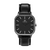 Relógio Feminino Quadrado Square Minimalista Monterey Pulseira Couro Preto 40mm Aço Inoxidável