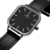 Relógio Feminino Quadrado Square Minimalista Monterey Pulseira Couro Preto 40mm Aço Inoxidável - Compre Relógios Originais Minimalistas | Bewatch