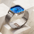 Relógio Quadrado Romanos Minimalista Beluxury Silver Blue Aço Inoxidável 40mm - comprar online