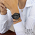 Relógio Feminino Minimalista Moss Preto Pulseira de Couro Preto 40mm - comprar online