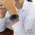 Relógio Feminino Quadrado Bays Iconic Pulseira Aço Preto 40mm Minimalista - comprar online
