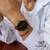Relógio Feminino Petite Preto Pulseira Couro Marrom Full Black 32mm Bewatch Aço Inoxidável banhado a titânio - comprar online