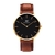 Relógio Masculino Legacy Preto Pulseira de Couro Marrom 40mm Aço Inoxidável banhado a titânio