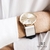 Relógio Masculino Branco Minimalista Petite Full Gold 40mm Aço Inoxidável banhado a titânio na internet