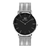 Relógio Feminino Minimalista Unitone Black Silver Pulseira Prata 40mm